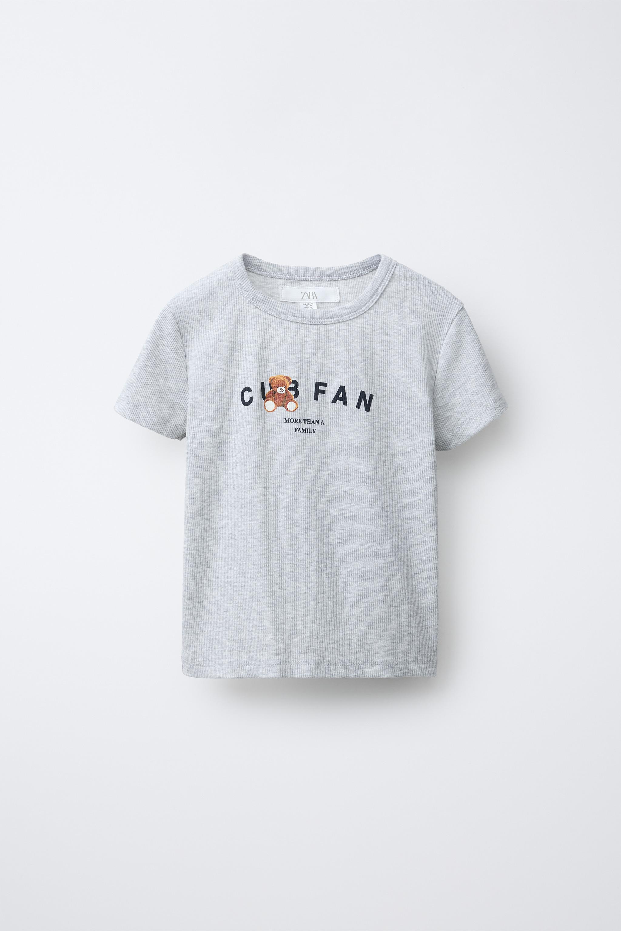 DOG PRINT RIBBED T-SHIRT